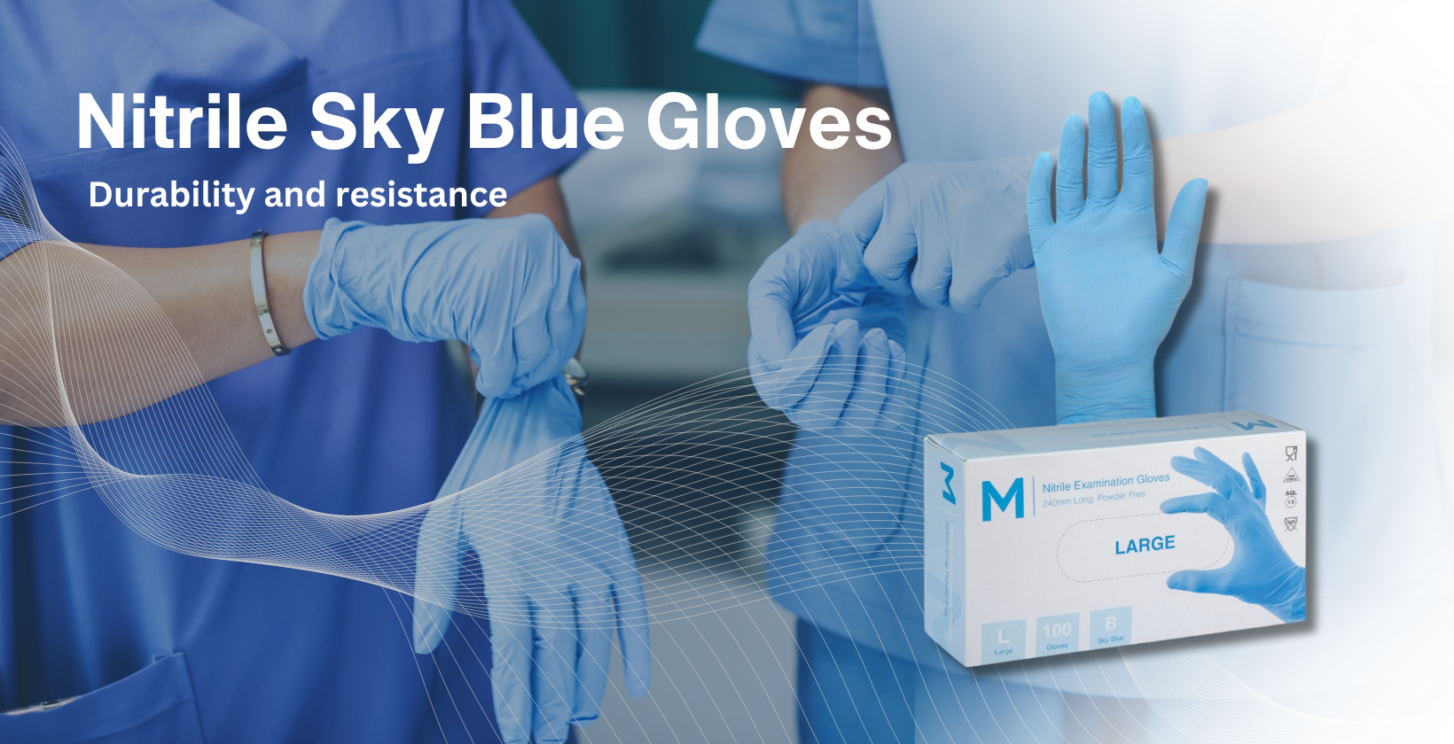 Nitrile Sky Blue Gloves